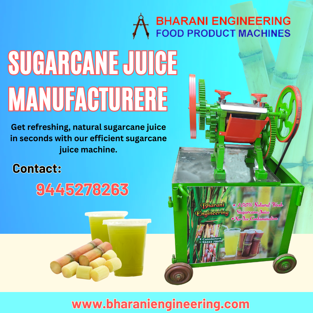 Sugarcane juice Machine in Bangalore by Bharani Engineering