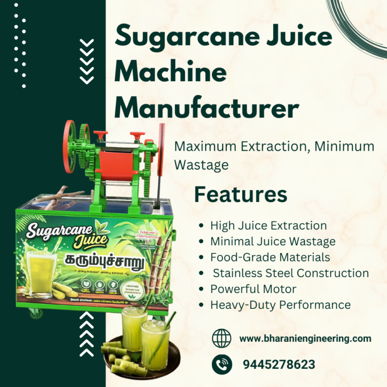 Sugarcane Juice Machine Manufacturer in Erode